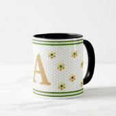 Benutzerdefinierter Anfangsbuchstabe | Chic Gold D Tasse (VorderseiteRechts)