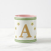 Benutzerdefinierter Anfangsbuchstabe | Chic Gold D Tasse (Zentrum)