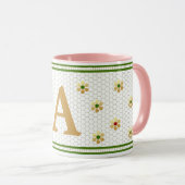 Benutzerdefinierter Anfangsbuchstabe | Chic Gold D Tasse (VorderseiteRechts)