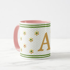 Benutzerdefinierter Anfangsbuchstabe | Chic Gold D Tasse
