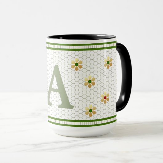 Benutzerdefinierter Anfangsbuchstabe | Chic Gold D Tasse (VorderseiteRechts)