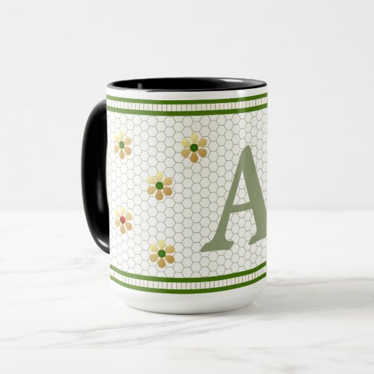 Benutzerdefinierter Anfangsbuchstabe | Chic Gold D Tasse (Vorderseite Links)