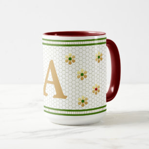 Benutzerdefinierter Anfangsbuchstabe Chic Golden Tasse