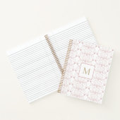 Benutzerdefinierter Anfangsbuchstabe Dusty Rose Bo Notizblock (Innenseite)