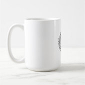 Benutzerdefinierter Anfangsbuchstabe Eleganter Blu Kaffeetasse (Links)