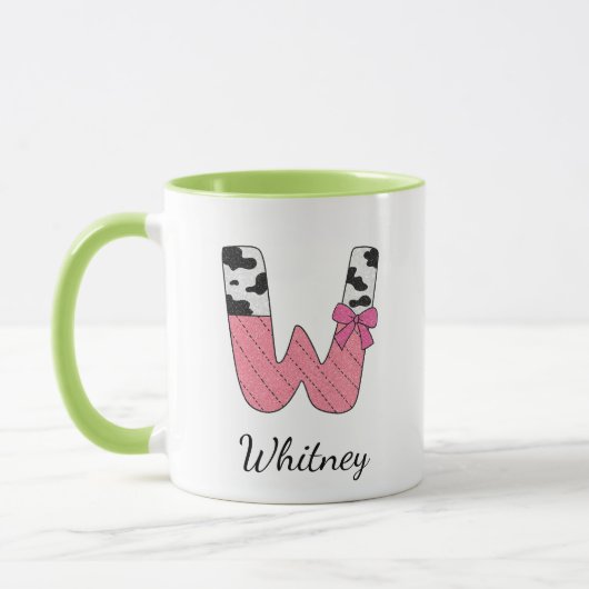 Benutzerdefinierter Anfangsbuchstabe Name Becher | Tasse (Links)