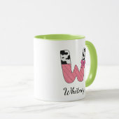 Benutzerdefinierter Anfangsbuchstabe Name Becher | Tasse (VorderseiteRechts)