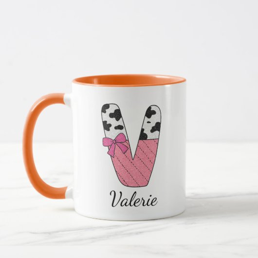 Benutzerdefinierter Anfangsbuchstabe Name Becher | Tasse (Links)
