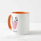 Benutzerdefinierter Anfangsbuchstabe Name Becher | Tasse (Vorderseite Links)