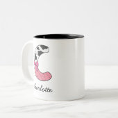 Benutzerdefinierter Anfangsbuchstabe Name Tasse | (Vorderseite Links)