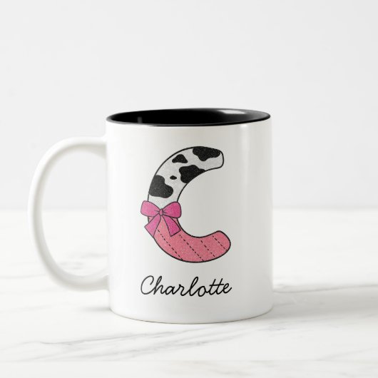 Benutzerdefinierter Anfangsbuchstabe Name Tasse | (Links)
