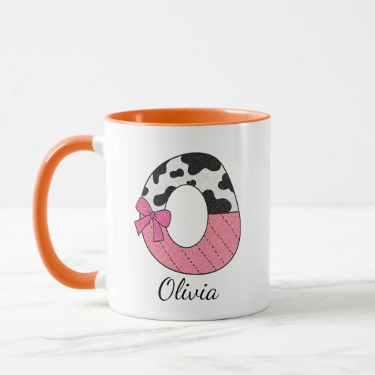 Benutzerdefinierter Anfangsbuchstabe Name Tasse | (Links)