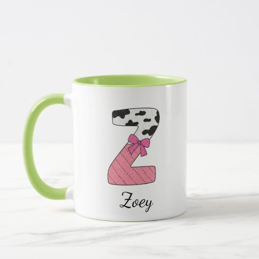 Benutzerdefinierter Anfangsbuchstabe Name Tasse | (Links)