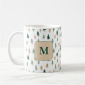 Benutzerdefinierter Anfangsbuchstabe Pine Mug | Pe Kaffeetasse (Links)