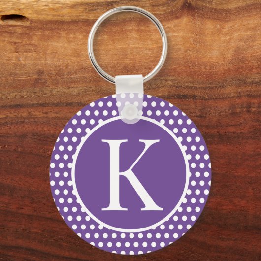 Benutzerdefinierter Anfangsbuchstabe Polka Dots Sc Schlüsselanhänger (Rückseite)