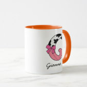 Benutzerdefinierter Anfangsbuchstabe Tasse | Pink (VorderseiteRechts)