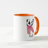 Benutzerdefinierter Anfangsbuchstabe Tasse | Pink (VorderseiteRechts)