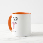 Benutzerdefinierter Anfangsbuchstabe Tasse | Pink  (Vorderseite Links)