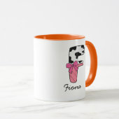 Benutzerdefinierter Anfangsbuchstabe Tasse | Pink  (VorderseiteRechts)