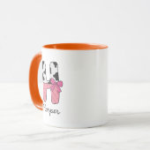 Benutzerdefinierter Anfangsbuchstabe Tasse | Rosa (Vorderseite Links)