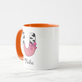 Benutzerdefinierter Anfangsbuchstabe Tasse | Rosa (Vorderseite Links)