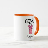 Benutzerdefinierter Anfangsbuchstabe Tasse | Rosa (VorderseiteRechts)