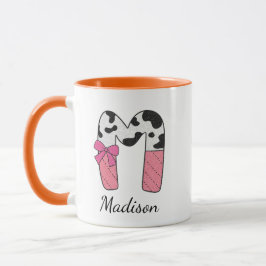 Benutzerdefinierter Anfangsbuchstabe Tasse | Rosa