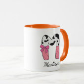 Benutzerdefinierter Anfangsbuchstabe Tasse | Rosa (VorderseiteRechts)