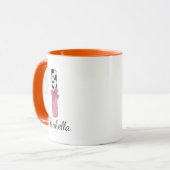 Benutzerdefinierter Anfangsbuchstabe Tasse | Rosa (Vorderseite Links)