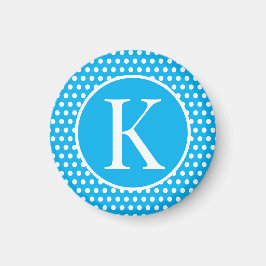 Benutzerdefinierter Anfangsbuchstaben Polka Dots S Magnet