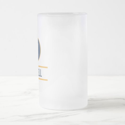 Benutzerdefinierter Anfangsbuchstabenname Monogram Mattglas Bierglas (Mittel)