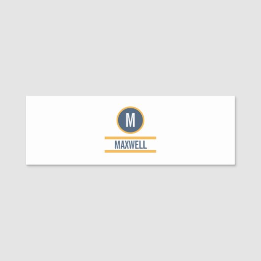 Benutzerdefinierter Anfangsbuchstabenname Monogram Namensschild (Vorderseite)