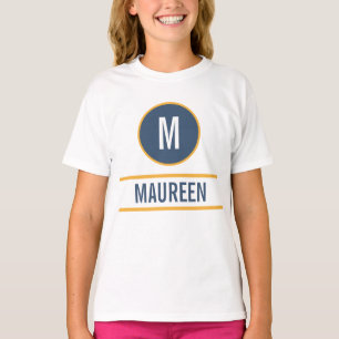 Benutzerdefinierter Anfangsbuchstabenname Monogram T-Shirt