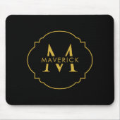 Benutzerdefinierter Anfangsname Elegant Modern Sch Mousepad (Vorne)