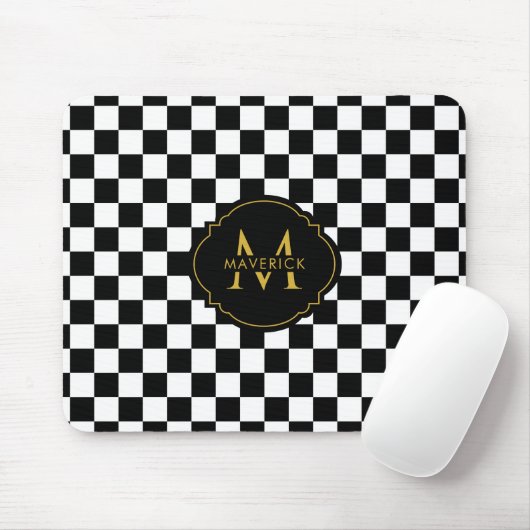 Benutzerdefinierter Anfangsname Elegantes Stylisch Mousepad (Mit Mouse)