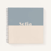 Benutzerdefinierter Anfangsname l Clean Simple Gir Notizblock (Vorderseite)