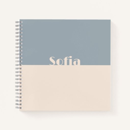 Benutzerdefinierter Anfangsname l Clean Simple Gir Notizblock (Vorderseite)