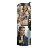 Benutzerdefinierter Anfangsname mit vier Bildern P Thermosbecher (Nach links gedreht)