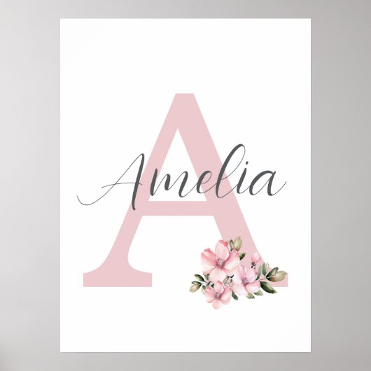 Benutzerdefinierter Anfangsname Personalisiertes K Poster (Vorne)
