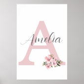 Benutzerdefinierter Anfangsname Personalisiertes K Poster (Vorne)