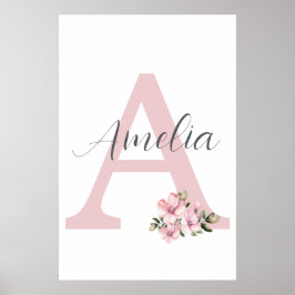 Benutzerdefinierter Anfangsname Personalisiertes K Poster