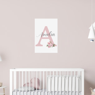 Benutzerdefinierter Anfangsname Personalisiertes K Poster