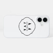 Benutzerdefinierter Anfangsname Stylisch Reise Mod iPhone 16 Hülle (Rückseite (Horizontal))