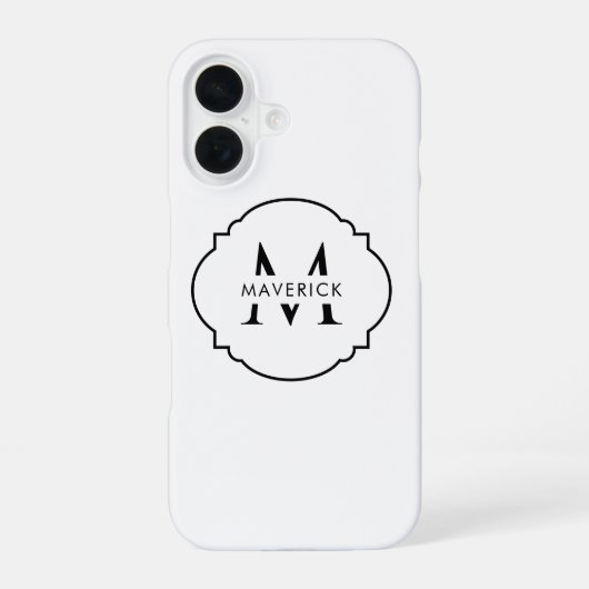 Benutzerdefinierter Anfangsname Stylisch Reise Mod iPhone 16 Hülle (Rückseite)