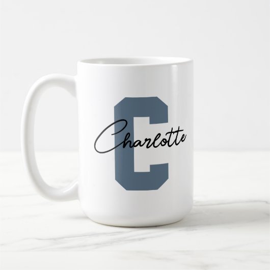 Benutzerdefinierter Anfangsname Tasse, Brautparty, Kaffeetasse (Links)