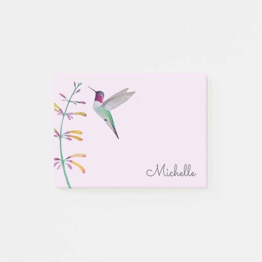 Benutzerdefinierter Annaskolibri  Post-it Klebezettel (Vorderseite)