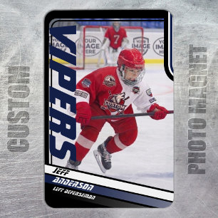 Benutzerdefinierter Apex Blue Eishockey-Fotomagnet Magnet
