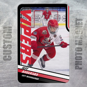 Benutzerdefinierter Apex-Rot-Eishockey-Foto-Magnet Magnet