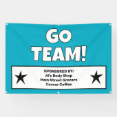 Benutzerdefinierter Aquamariner Teambanner Banner (Horizontal)