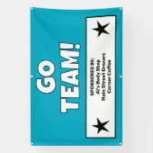 Benutzerdefinierter Aquamariner Teambanner Banner (Vertikal)